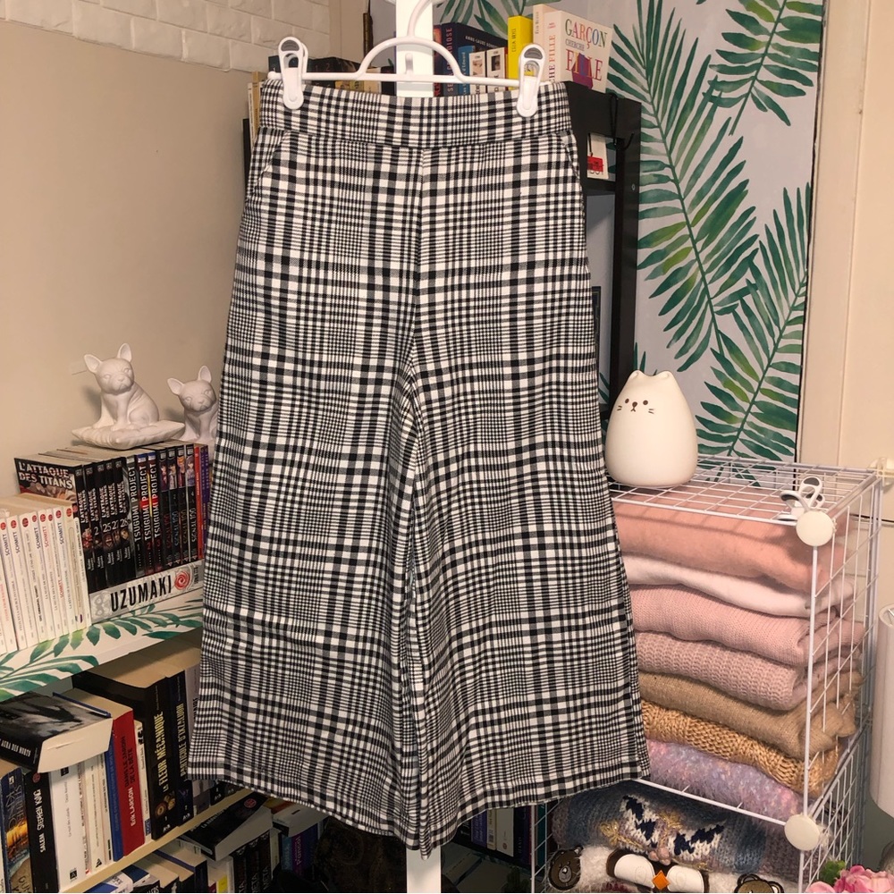 Ardene | Checkered Palazoo Pants | Black & White